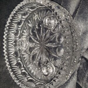 Lead Crystal Princess House By Fostoria 3 Taper Candle Holder